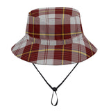 Clan Cunningham Burgundy Dress Tartan Bucket Hat - Free p&p