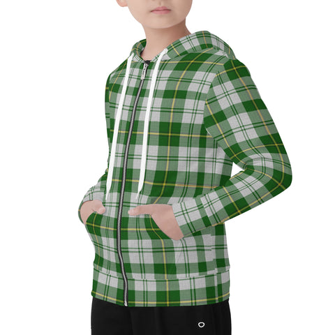 Children Clan Cunningham Dress Green Tartan Zip Hoodie - Free p&p