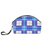 Cumbrae Sky Tartan Curved Cosmetic Bag - Free p&p Worldwide