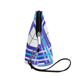 Cumbrae Sky Tartan Curved Cosmetic Bag - Free p&p Worldwide