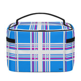 Pink and Blue Sky Tartan Cosmetic Case - Free Worldwide P&P