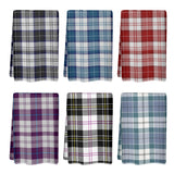 Tartan Hand Towels x 6 (45x66cm) - Free p&p Worldwide