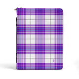 HIghland Tartan Leather Book Cover/Paperwork holder With Pocket no Strap
