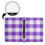 HIghland Tartan Leather Book Cover/Paperwork holder With Pocket no Strap