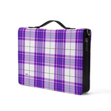 HIghland Tartan Leather Book Cover/Paperwork holder With Pocket no Strap