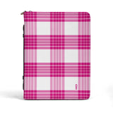 HIghland Tartan Leather Book Cover/Paperwork holder With Pocket no Strap