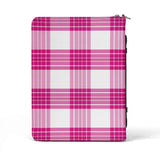 HIghland Tartan Leather Book Cover/Paperwork holder With Pocket no Strap