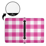 HIghland Tartan Leather Book Cover/Paperwork holder With Pocket no Strap