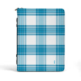 HIghland Tartan Leather Book Cover/Paperwork holder With Pocket no Strap