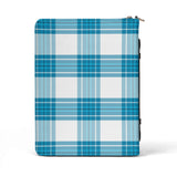 HIghland Tartan Leather Book Cover/Paperwork holder With Pocket no Strap