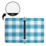 HIghland Tartan Leather Book Cover/Paperwork holder With Pocket no Strap