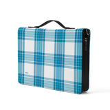 HIghland Tartan Leather Book Cover/Paperwork holder With Pocket no Strap