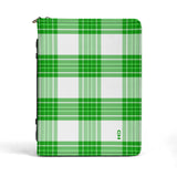 HIghland Tartan Leather Book Cover/Paperwork holder With Pocket no Strap
