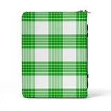HIghland Tartan Leather Book Cover/Paperwork holder With Pocket no Strap