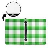 HIghland Tartan Leather Book Cover/Paperwork holder With Pocket no Strap