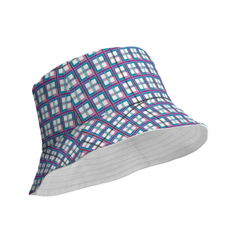 Belle Pink Tartan Reversible bucket hat
