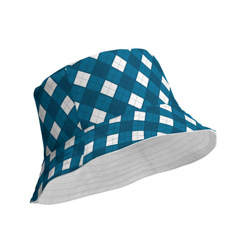 Blue Tartan Reversible bucket hat