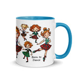 Cartoon Highland Dance Mug (different colour insides)