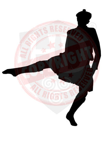 Male Highland Dancer Decal #6 - A4 Sheet