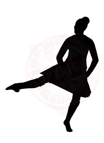 Girl Highland Dancer Decal #24 - A4 sheet