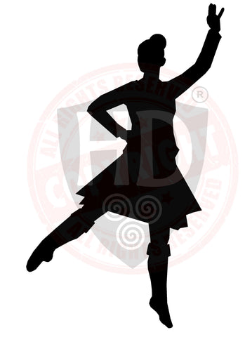 Girl Highland Dancer Decal #26 - A4 sheet