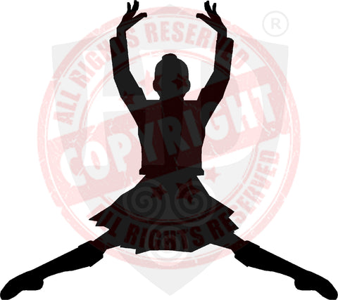 Girl Highland Dancer Decal #12 - A4 sheet