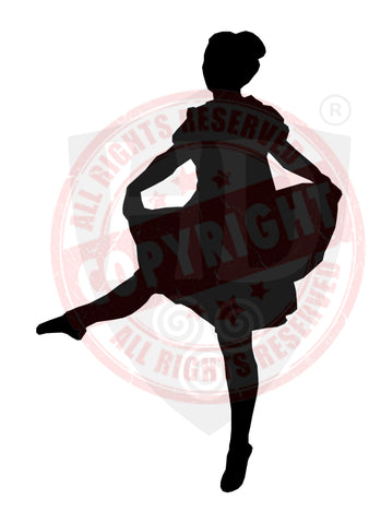 Girl Highland Dancer Decal #8 - A4 sheet