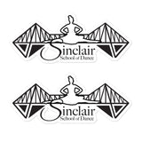 Sinclair school of dance stickers - Free p&p