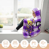 Kids Cosy Tartan Hooded Blanket (40" x 50") - Free p&p Worldwide