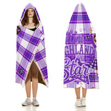 Kids Cosy Tartan Hooded Blanket  Free p&p Worldwide
