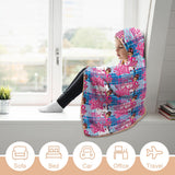 Kids Cosy Tartan Hooded Blanket  Free p&p Worldwide