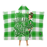 Kids Cosy Tartan Hooded Blanket  Free p&p Worldwide