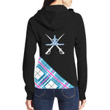 Women's All Over Print Full Zip Hoodie (Model H14)