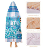 Kids Cosy Tartan Hooded Blanket  Free p&p Worldwide