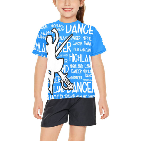 Highland Dancer Youth Crew Neck T-Shirt - FREE p&p Worldwide