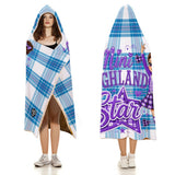 Kids Cosy Tartan Hooded Blanket  Free p&p Worldwide