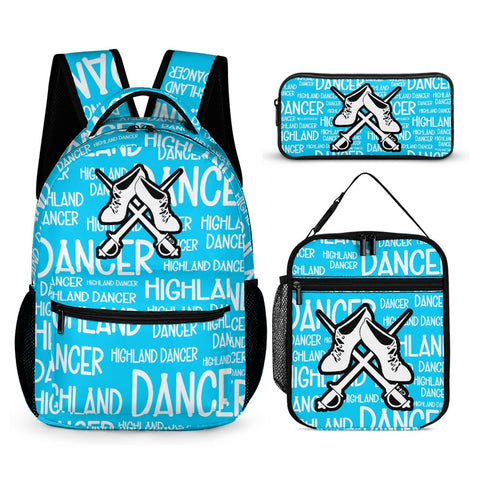 Highland Dancer Kids Backpack, Lunch Bag & Pencil Case - Free p&p Worldwide