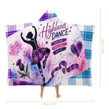 Kids Cosy Tartan Hooded Blanket Free p&p Worldwide