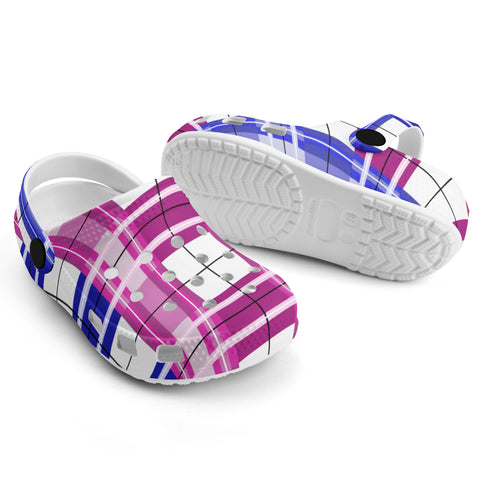 dHD Tartan Colour Mix - Kids Clogs - FREE p&p Worldwide