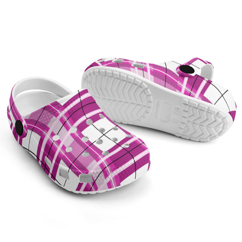 dHD Tartan Colour Mix - Kids Clogs - FREE p&p Worldwide