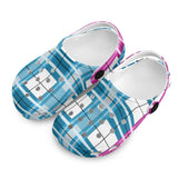 dHD Tartan Colour Mix - Kids Clogs - FREE p&p Worldwide