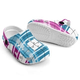 dHD Tartan Colour Mix - Kids Clogs - FREE p&p Worldwide