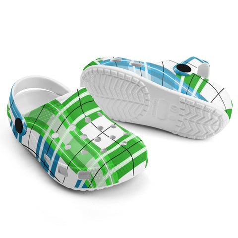 dHD Tartan Colour Mix - Kids Clogs - FREE p&p Worldwide
