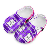 dHD Tartan Colour Mix - Kids Clogs - FREE p&p Worldwide