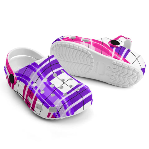 dHD Tartan Colour Mix - Kids Clogs - FREE p&p Worldwide
