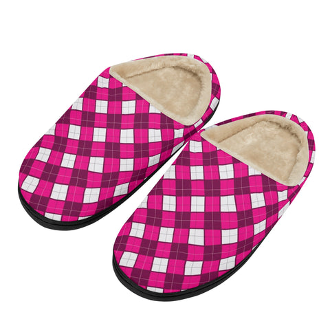 Tartan Unisex Fluffy Winter Slipper Room Shoes