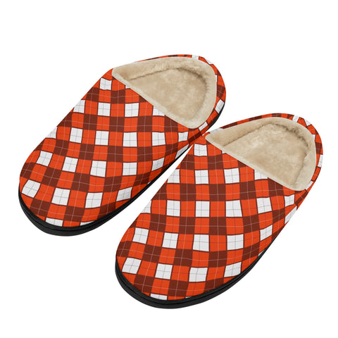 Tartan Unisex Fluffy Winter Slipper Room Shoes