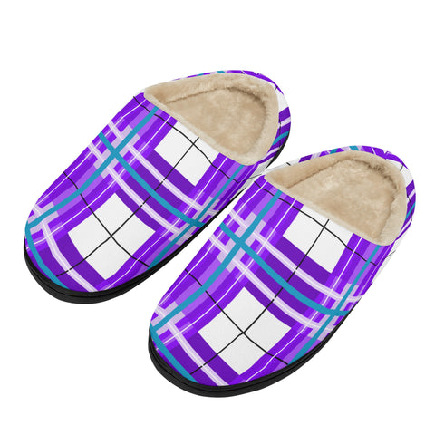 Tartan Unisex Fluffy Winter Slipper Room Shoes