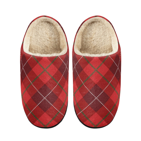 Tartan Unisex Fluffy Winter Slipper Room Shoes