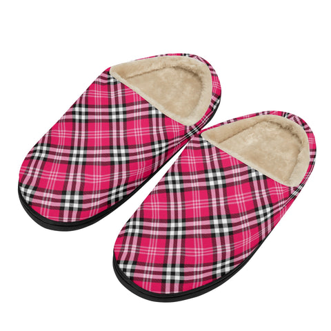 Tartan Unisex Fluffy Winter Slipper Room Shoes